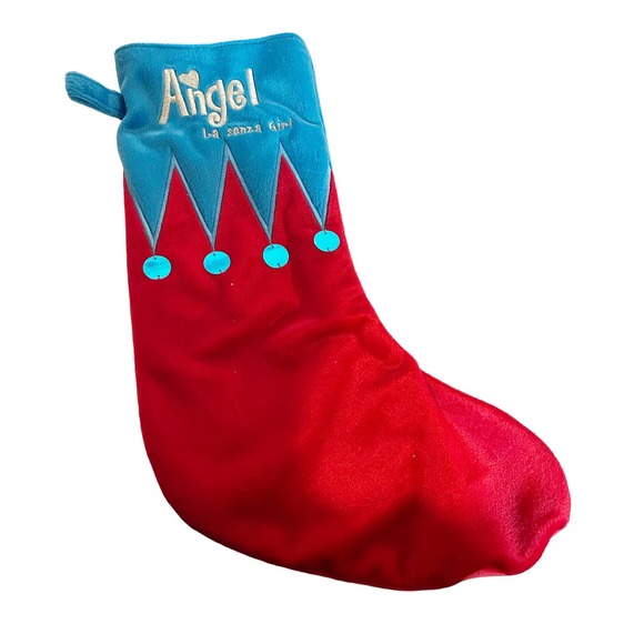 Angel Y2K La Senza Girl Velvet Christmas Stocking Vintage - Picture 1 of 6